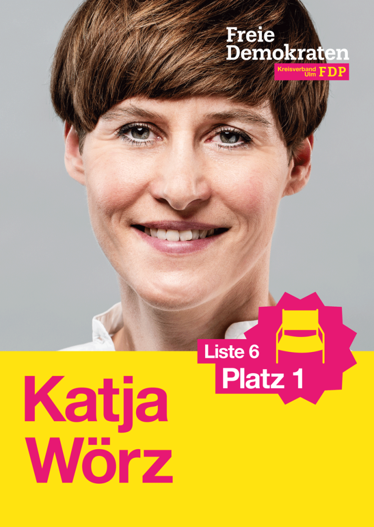 Katja Wörz, Kommunalwahl, Gemeinderat Ulm, FDP Liste 6 Platz 1, Spitzenkandidat
